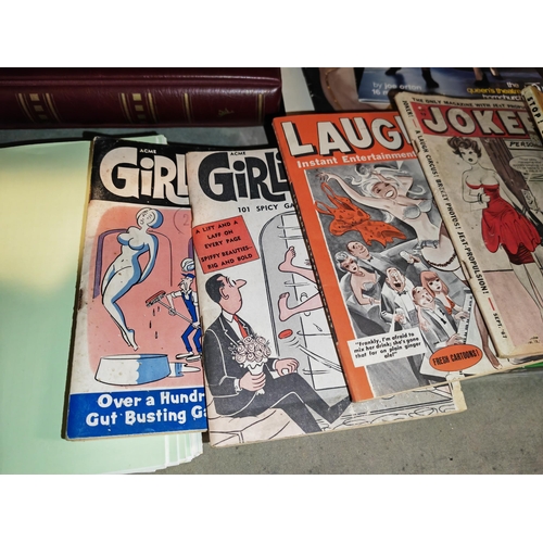 548 - 9 1960'S Vintage Gentlemen Comic + Pin - Up Books From America