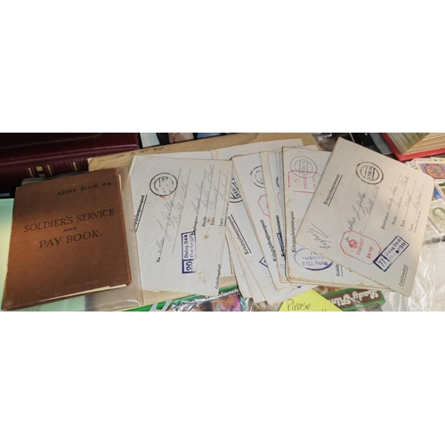 567 - Letters, Postcards And Service Book All Relating To Albert Bertram Burbridge, Royal Artillery, Priso... 