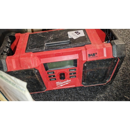 171 - Milwaukee M18 Dab Site Radio Mains Working