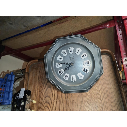 214 - Small Pewter Wall Clock