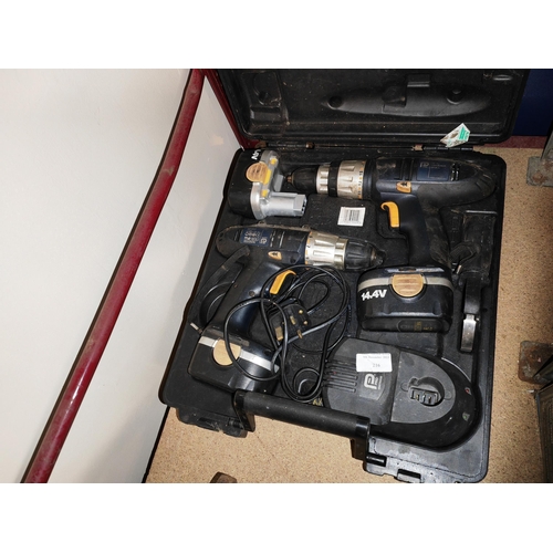 216 - Pro Twin Drill Set (Needs New Charger Unit)