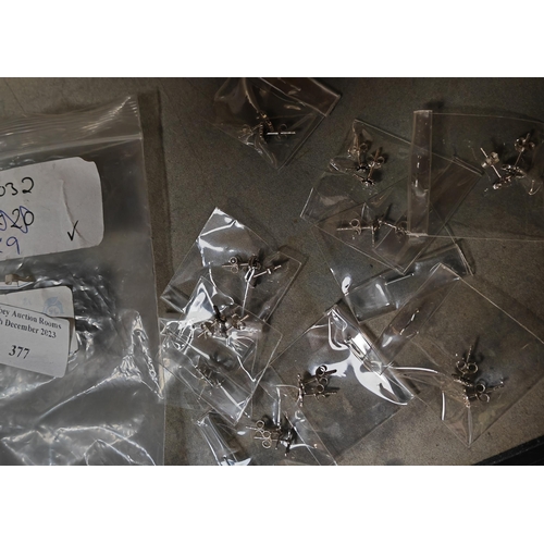 377 - 10 Pairs Of Silver Earrings