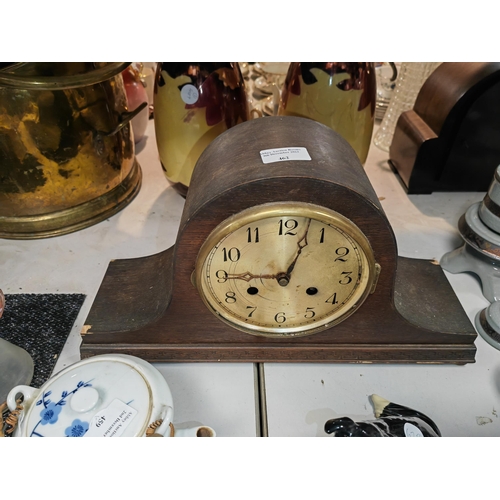 462 - Westminster Chime Napoleon Shaped Mantle Clock No Glass To Front No Pendulum And No Key