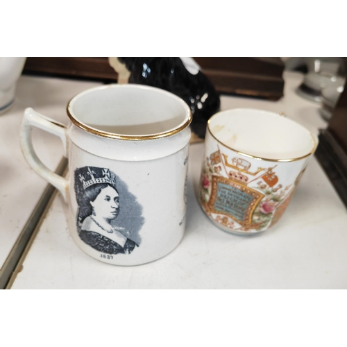 467 - 2 Queen Victoria Commemorative Mugs, One Is 1887, One Is 1897