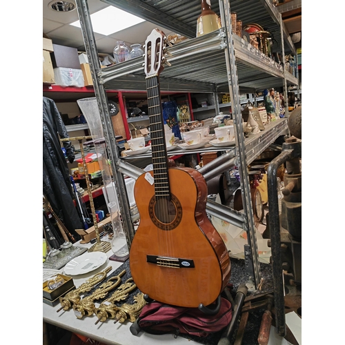 484 - 3/4 Sized Valencia Accoustics Guitar With Bag