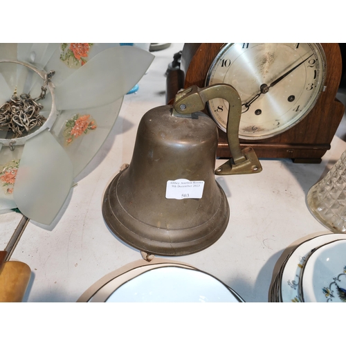 504 - One Vintage Solid Brass Bell