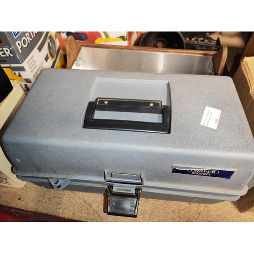 240 - Plastic Tool Box Of Watchmakers Tools And Others