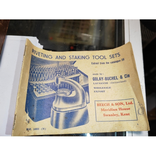 273 - Boxed Riveting And Staking Tool Plus A Set Of Drill Bits