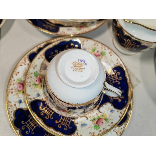 432 - Taylors Of Kent Blue And White Teaset, Incomplete