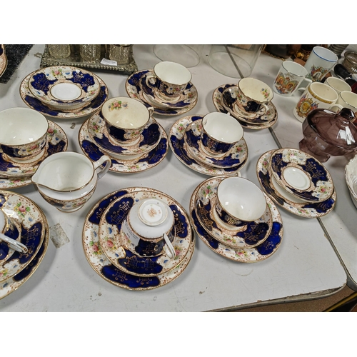 432 - Taylors Of Kent Blue And White Teaset, Incomplete