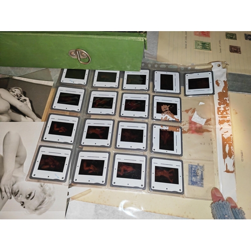 585 - 2 1960'S Glamour Photographs + Set Of Glamour Slides