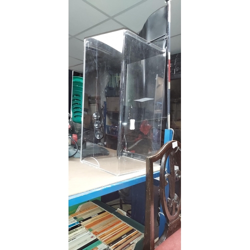 697 - Perspex Wall Display Cabinet Slight Damage