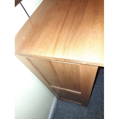 729 - Light Oak Cupboard With 3 Drawers