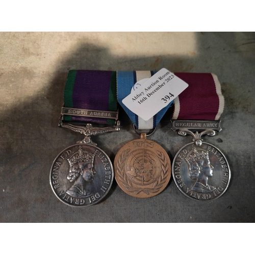 394 - Set Of 3 Medals Including Long Service, Campaign Plus A South Arabia Cameroni Medal Belonged To Colo... 