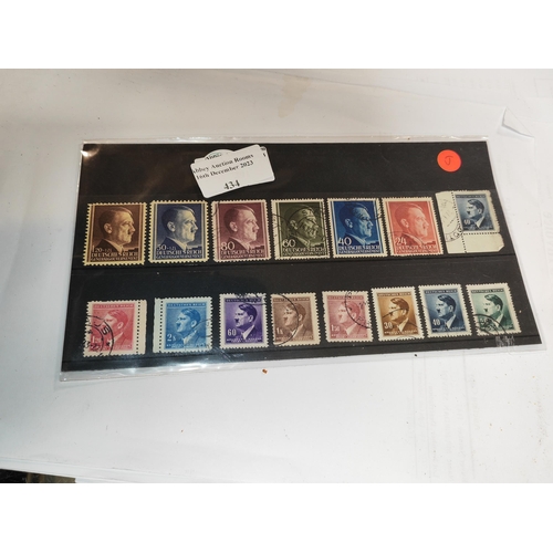 434 - Card Of Hitler Stamps