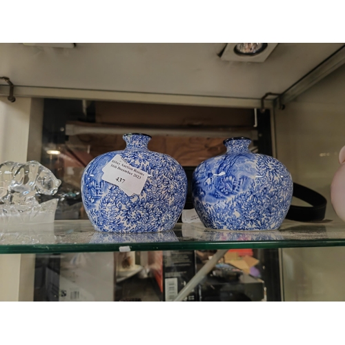437 - Pair Of Old Foley China Vases