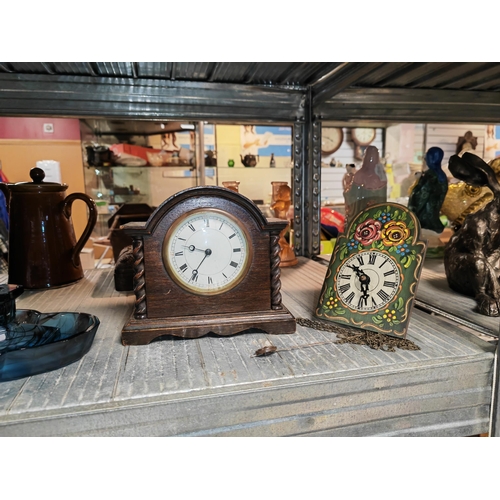 466 - 1 Small Mantle Clock + Cuckoo Clock Face