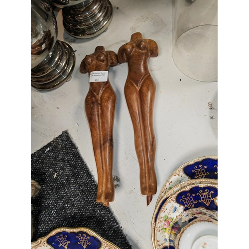 468 - 2 Wooden Ladies Bodies