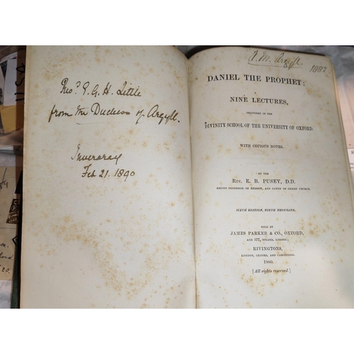 588 - Daniel The Prophet By Rev Posey, 1880 Signed By Duchess Of Argyle Amelia Claughton. Some Annotations... 