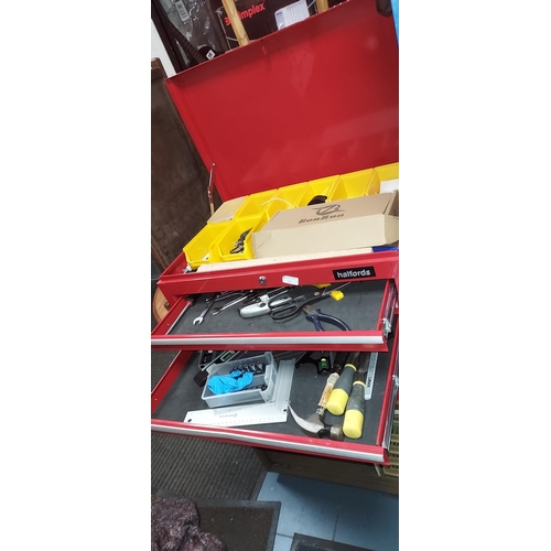 719 - Large Halfords Tool Chest With Contents