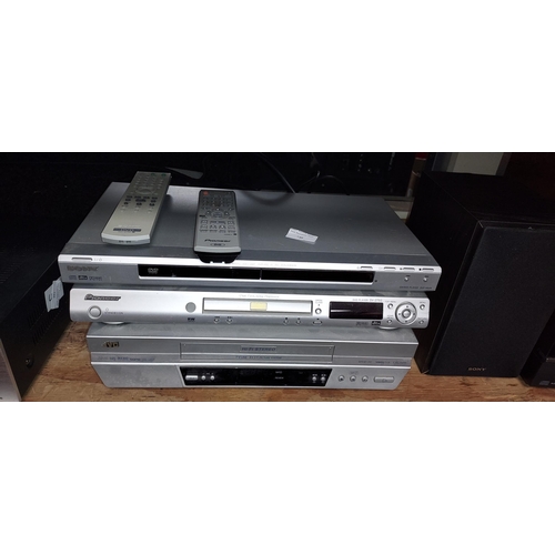 741 - 3 Dvd Players, Sony, Pioneer And Jvc Which Has No Remote Control