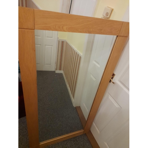 750 - Large Oak Framed Mirror