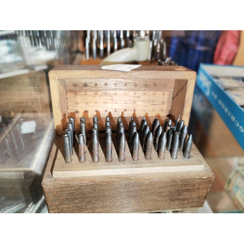 294 - Boxed Riveting And Staking Tool Plus A Set Of Drill Bits