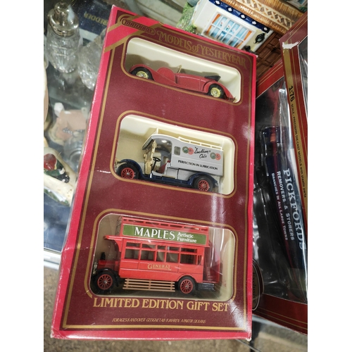 447 - 2  Exclusive First Edition Advertising Lorries Plus One Yesteryear Model Truc All Boxed