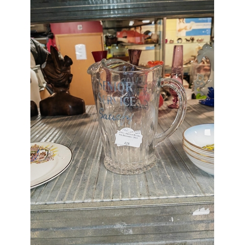 464 - Senior Service Advertising Jug