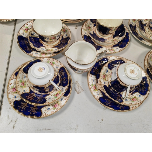 469 - Taylors Of Kent Blue And White Teaset, Incomplete