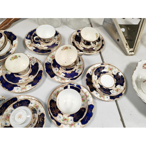 469 - Taylors Of Kent Blue And White Teaset, Incomplete