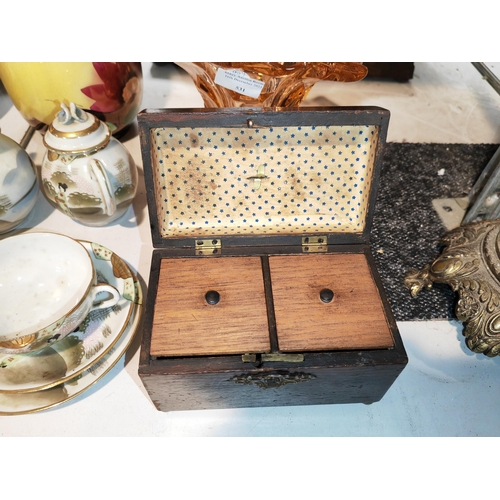 532 - Wooden Tea Caddy