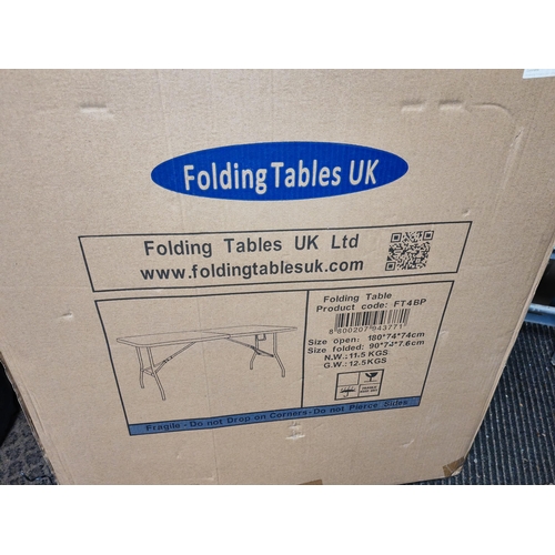 749 - Folding Plastic Trestle Table