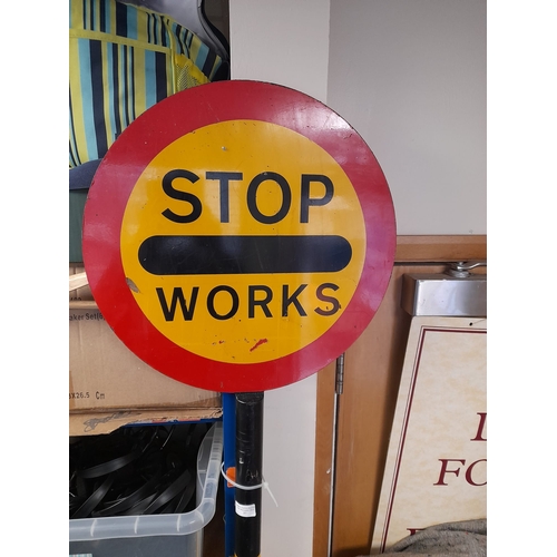 37 - Lollipop Stop Works Sign