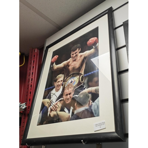 1 - Framed Photo Of Joe Calzaghe With Genuine Signature And Certificate