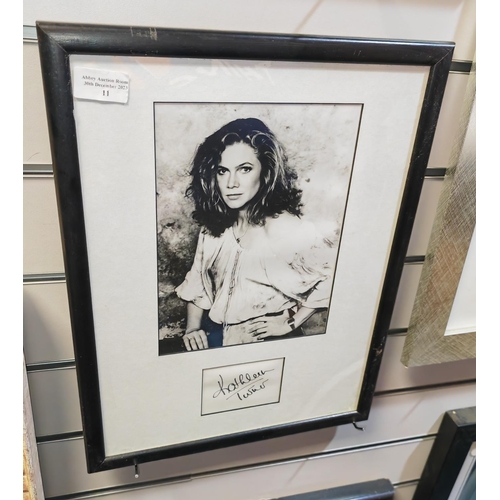 11 - Framed Photo Of Kathleen Turner With Genuine Signature And Certificate