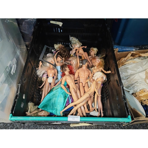 110 - Box Of Barbie And Action Men Dolls  From The 1990'S Upwards