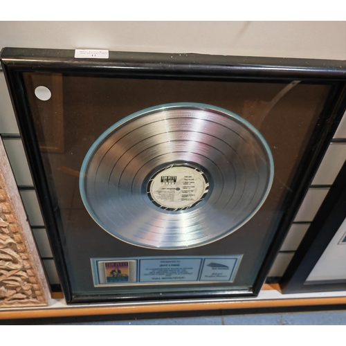 12 - Framed Silver Record By Tom Petty No Certificate Approx. Size 17 1/8