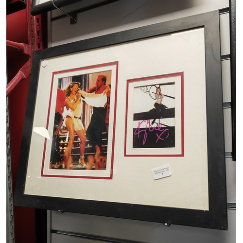 2 - Framed Photo Of Kylie Minogue With Genuine Signature And Certificate Size Approx.  20 1/8