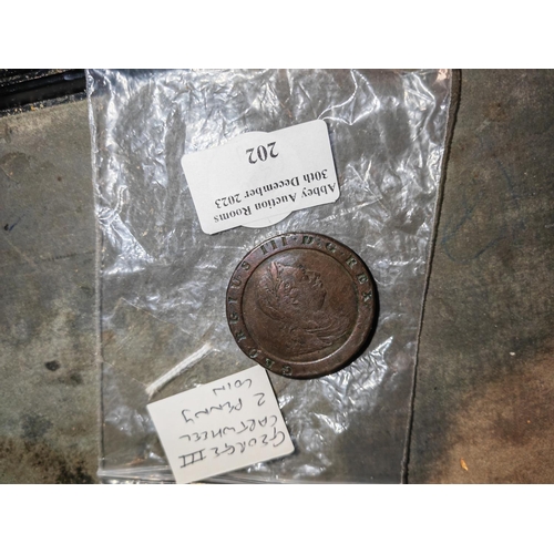 202 - George 111 Cartwheel 2 Penny Piece