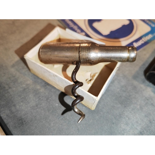 227 - Antique Anheuser Busch Metal Folding Pocket Corkscrew