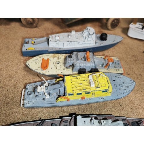 26 - 6 Diecast Boats Including Dinky And Matchbox