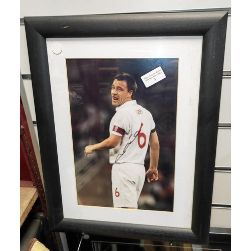 3 - Small Framed Photo Of Terry John Terry With Genuine Signature No Certificate