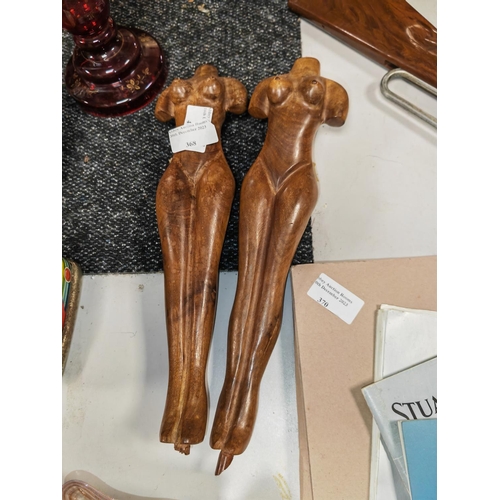 368 - 2 Wooden Ladies Bodies With No Heads