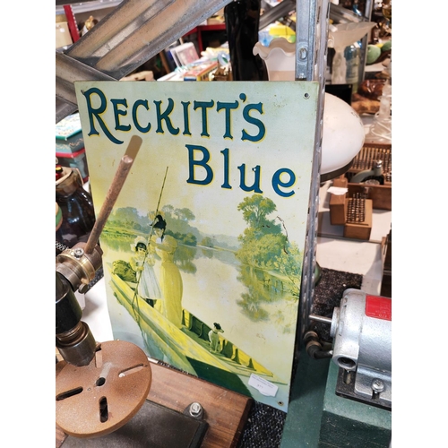 377 - Tin Plate Reckitts Blue Sign