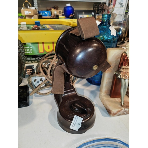 426 - Bakelite Desk Fan Bandolero Made In England Couple Of Damage To Base Still Working