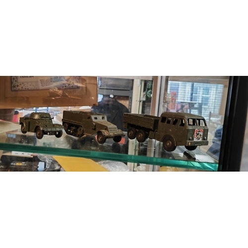 457 - 3 French Dinky Army Vehicles