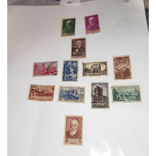 462 - Page Of French Stamps