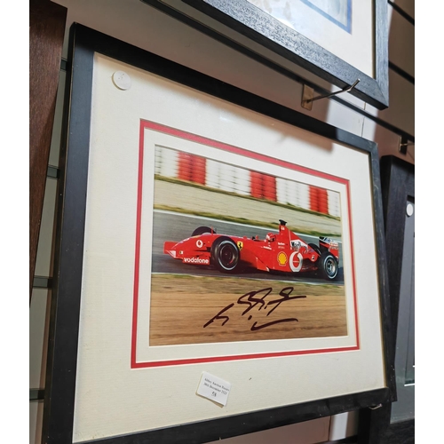 58 - Framed Photo Of Michael Schumacher In Car With Genuine Signature And Certificate