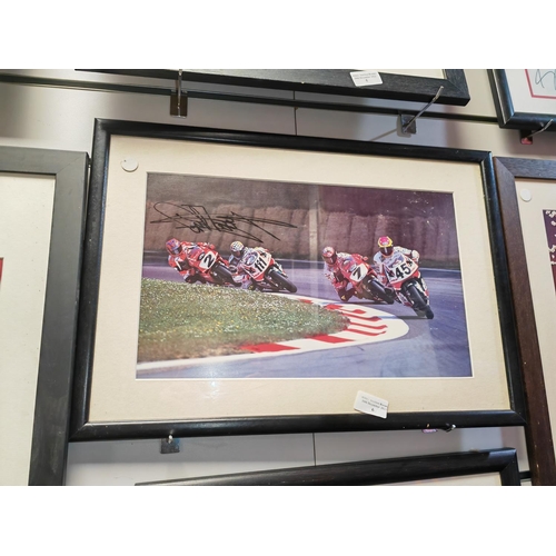 6 - Framed Photo Of Carl Fogarty On Bike With Genuine Signature And Certificate